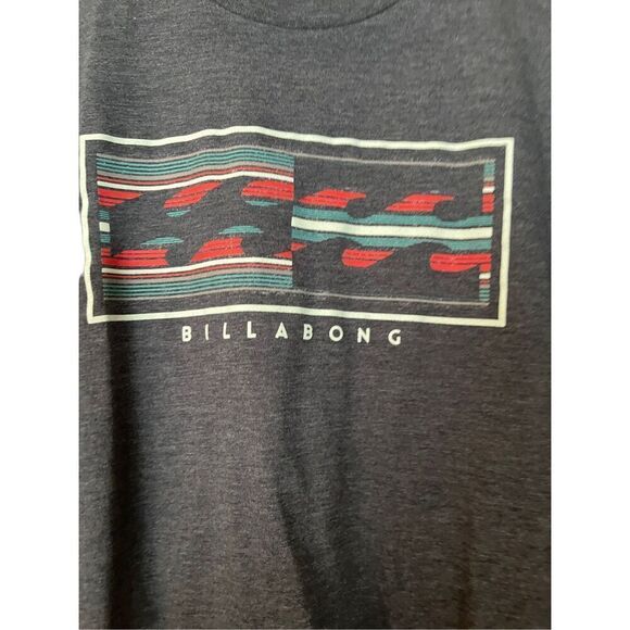 Billabong Mens Navy Blue Inverse Stripes Short-Sleeve Premium T-Shirt Large - Picture 3 of 10